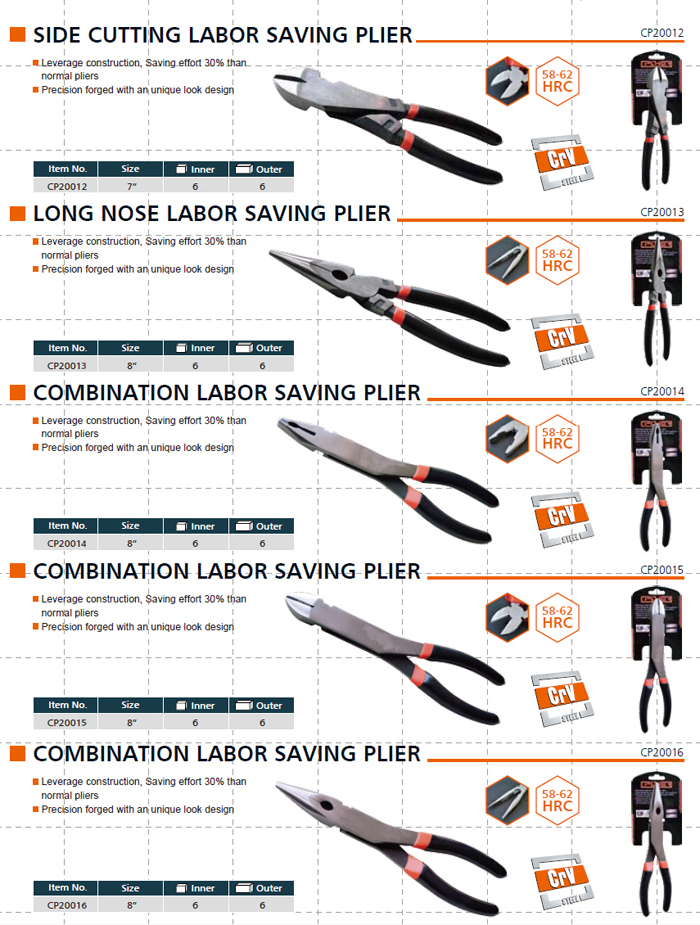 LONG NOSE LABOR SAVING PLIER